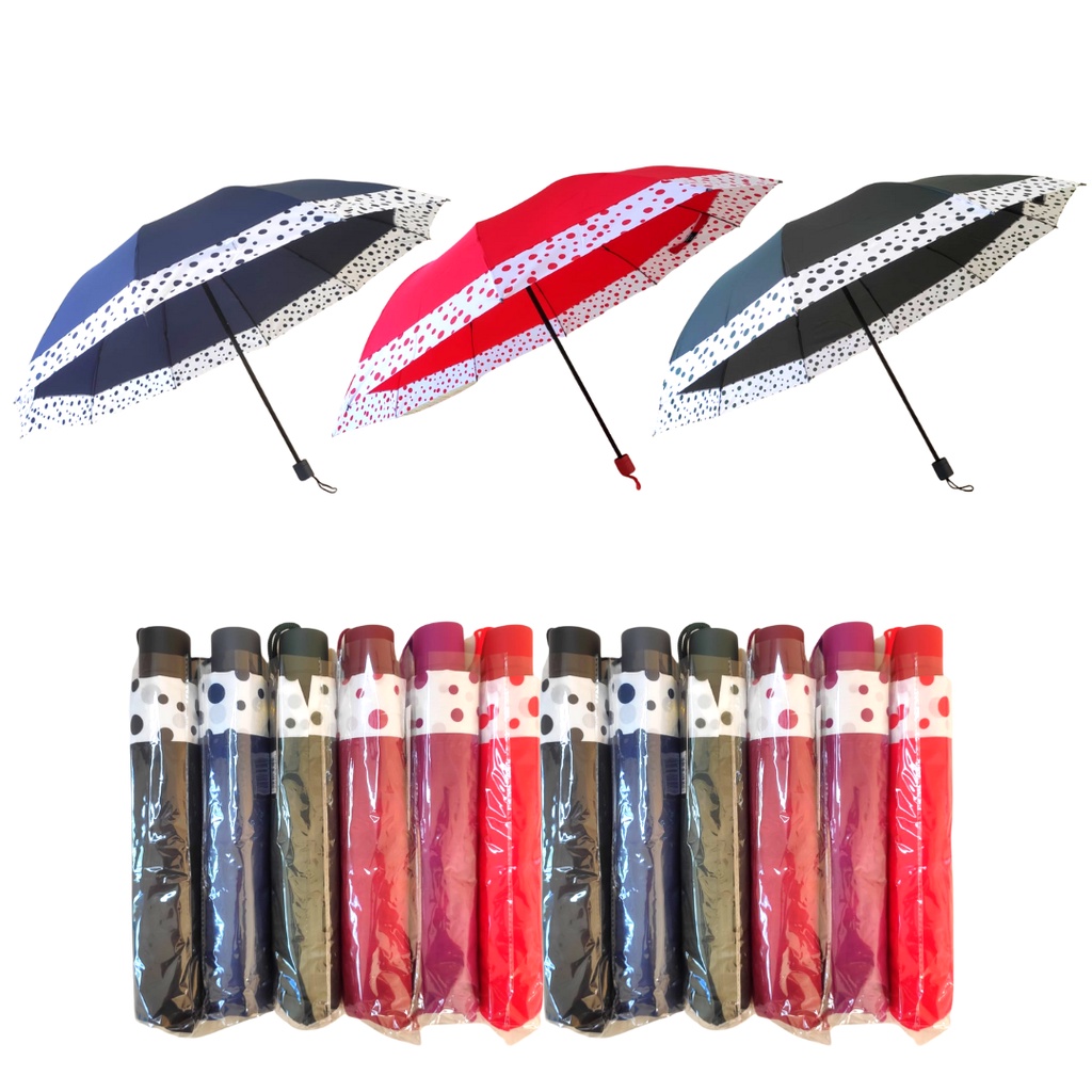  - Guarda-Chuva - CORES DIVERSAS/ TAMANHO MDIO - preta - Central - unidade    Cod. GUARDA CHUVA COM BOLINHA KA-J229
